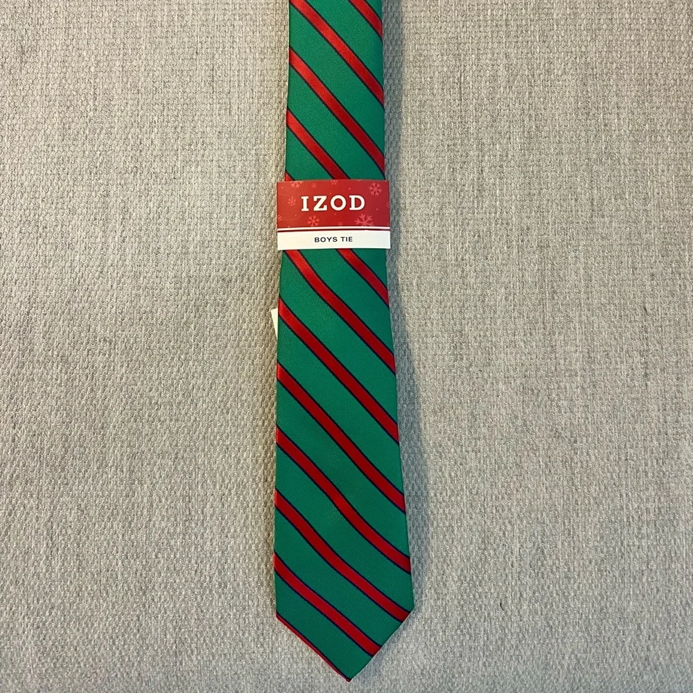 Festive Striped Boys Tie